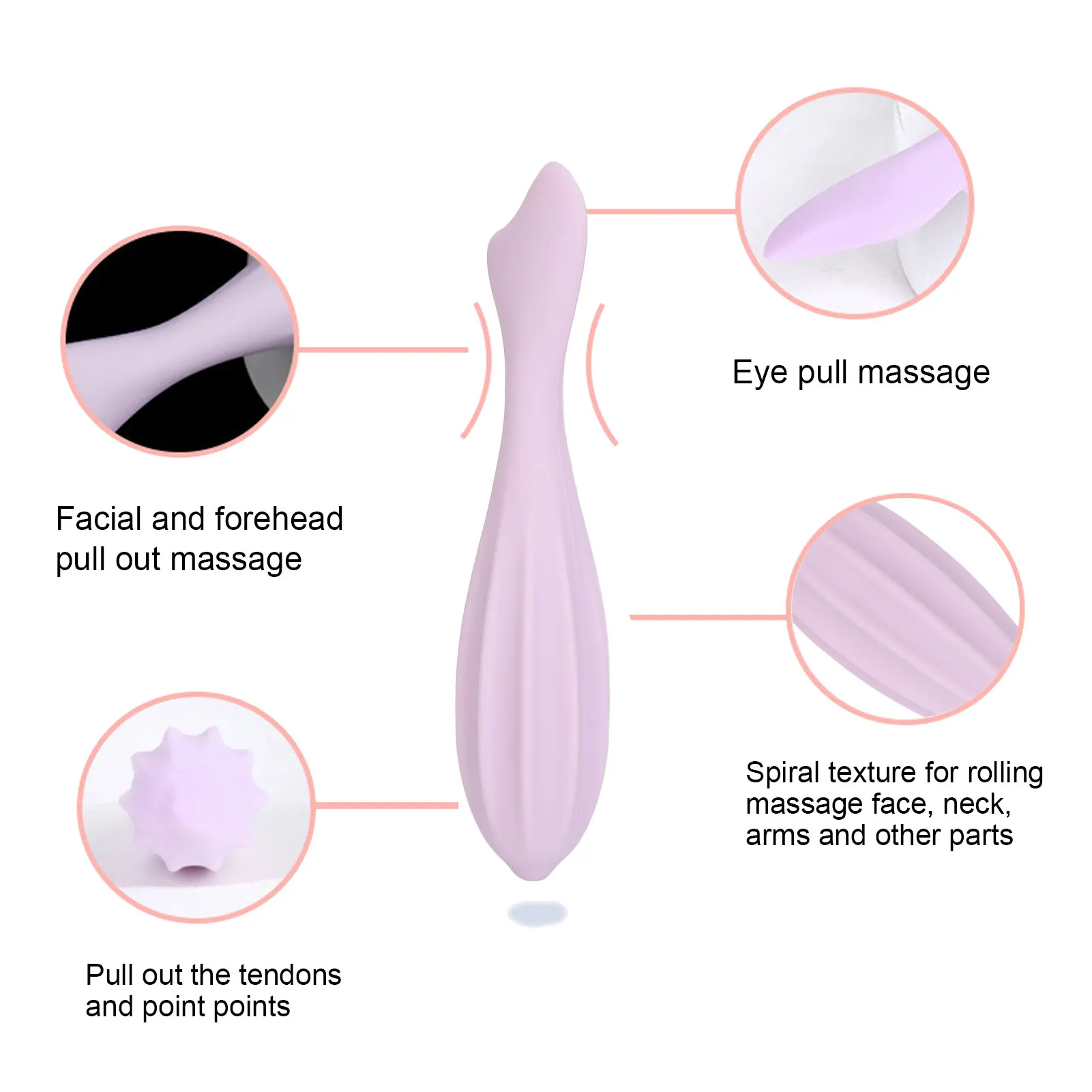 Silicone Facial Massage Roller Face Muscle Manual Massager Body Relief Deep Points Release Tool thumbnail 3