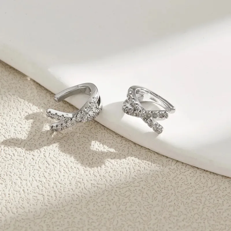 1pc 2024 Metal Zircon Ear Cuff Ear Clip for Women No Pierced C-Shaped Geometric Small Earcuff Ear Wrap Earcuff Clips Jewelry thumbnail 5
