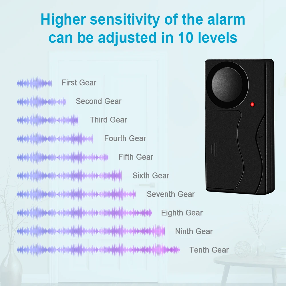 Extractme Wireless Vibration Bike Alarm With Remote Control Anti-Theft Alarm 110dB Loud Bike Door Window Motorcycle Security Ala thumbnail 4