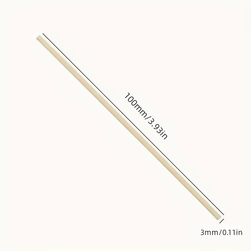100Pcs Round Wooden Stick DIY Handmade Building Model Material Solid Wood Stick Small Easter Gift Woodworking Tools thumbnail 6
