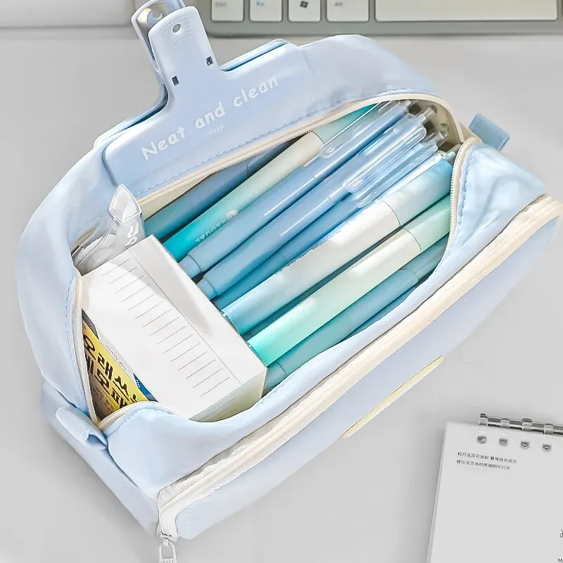 Stylish and Practical Pencil Bag with Large Capacity and Multiple Sections for Stationery Storage Pencil Case Back To School thumbnail 2