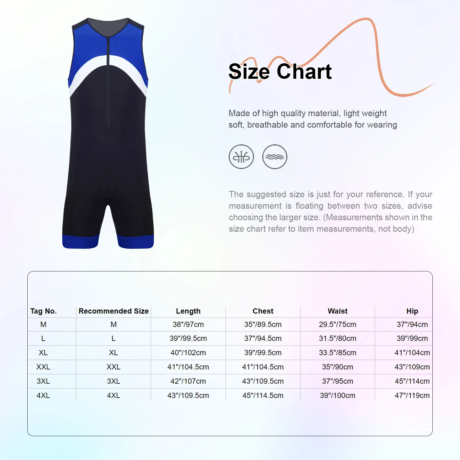 Mens Sleeveless One Piece Wetsuit Swimsuit Patchwork Swimwear Athletic Zipper Surfing Diving Suit Bathing Suit thumbnail 6