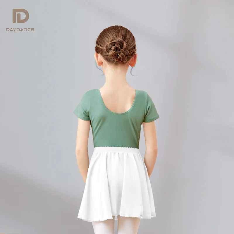Kids Girls Ballet Leotards Gymnastics Costume Short Sleeve Gymnastics Leotard Dance Bodysuit Ballet Dress Dance Training Wear thumbnail 6
