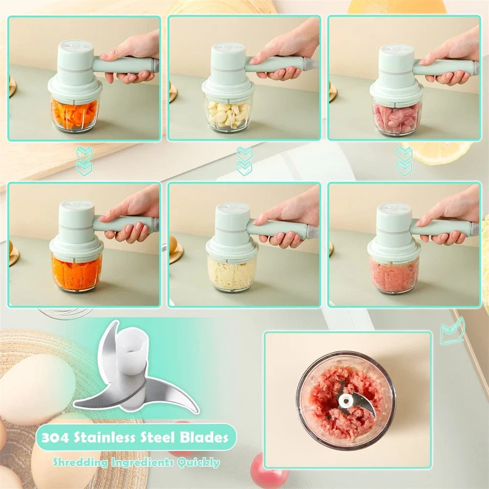 Electric Food Processors Set Portable Blender Mixer Kitchen Tools Hand Mixer Milk Frother Egg Beater Cake Baking Kneading Mixer thumbnail 6