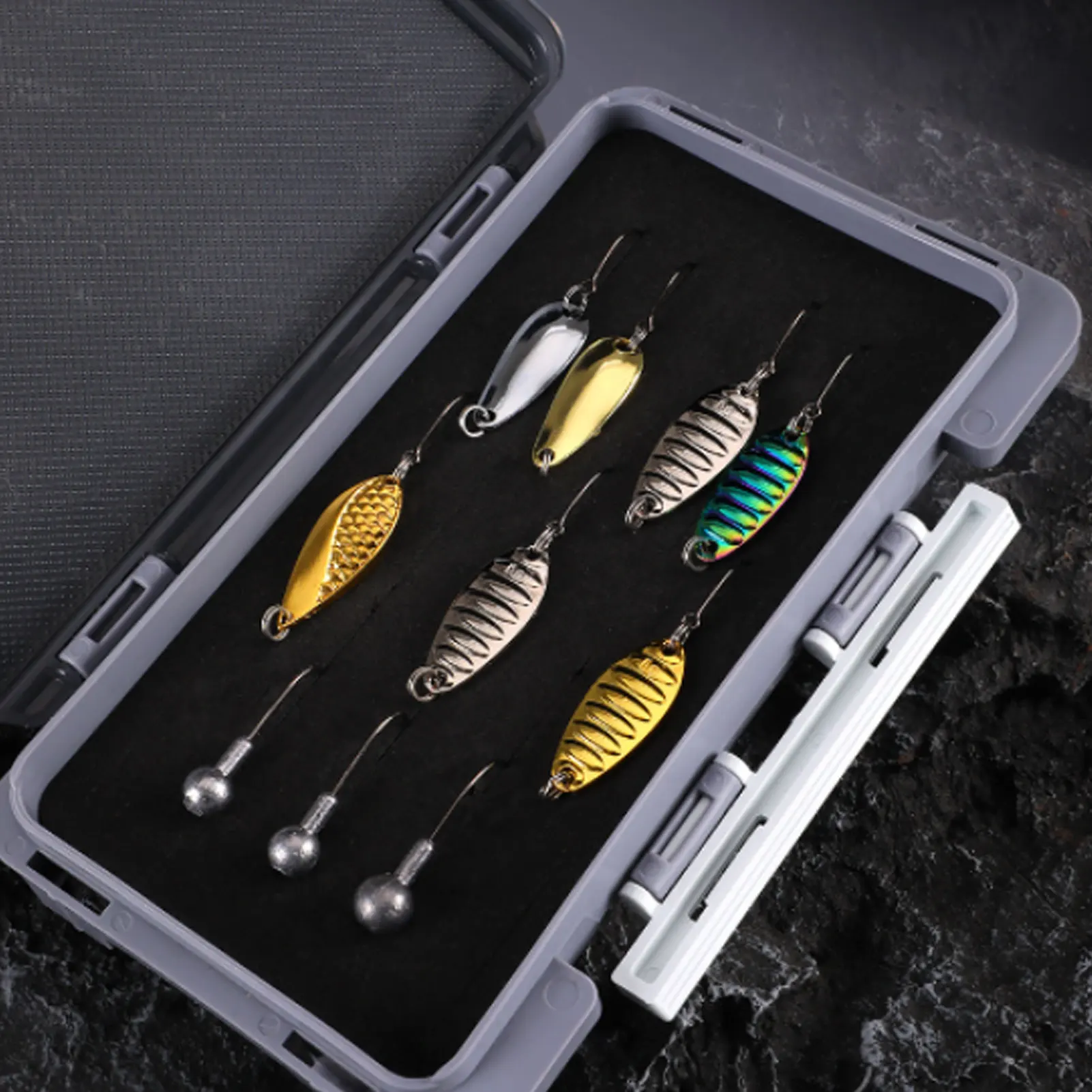 Fishing Tackle Box Lure Storage Fly Box Spinner Box Waterproof Portable Organizer for Fishing Gear Accessories thumbnail 4