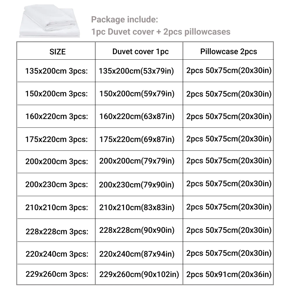 3pcs Duvet Cover Set with Pillow Case Double Comforter Bedding Set Quilt Cover Queen/King Couple or Single Bed thumbnail 2