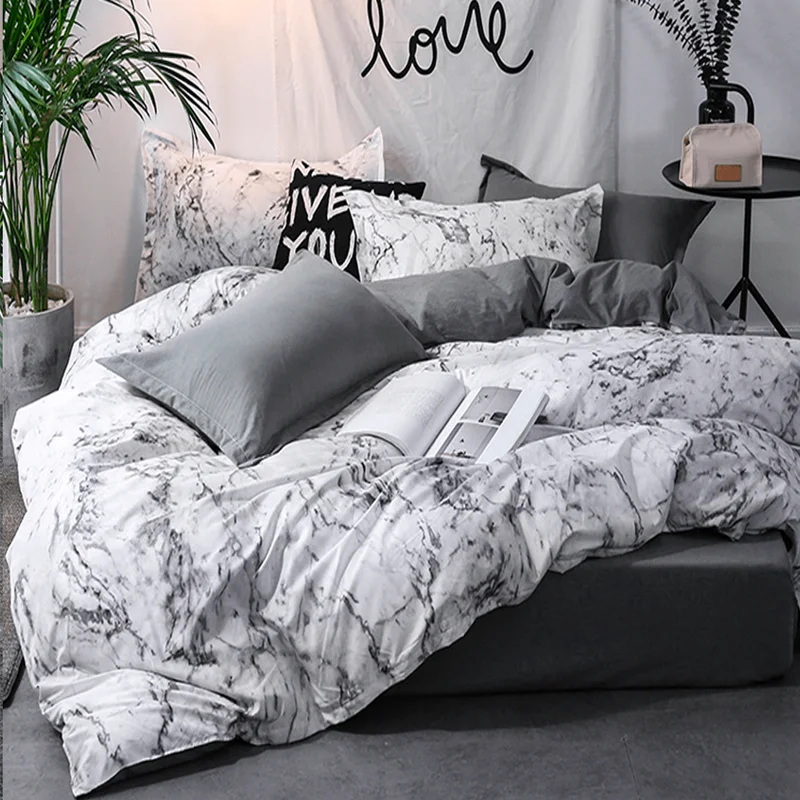3pcs Duvet Cover Set with Pillow Case Double Comforter Bedding Set Quilt Cover Queen/King Couple or Single Bed thumbnail 4