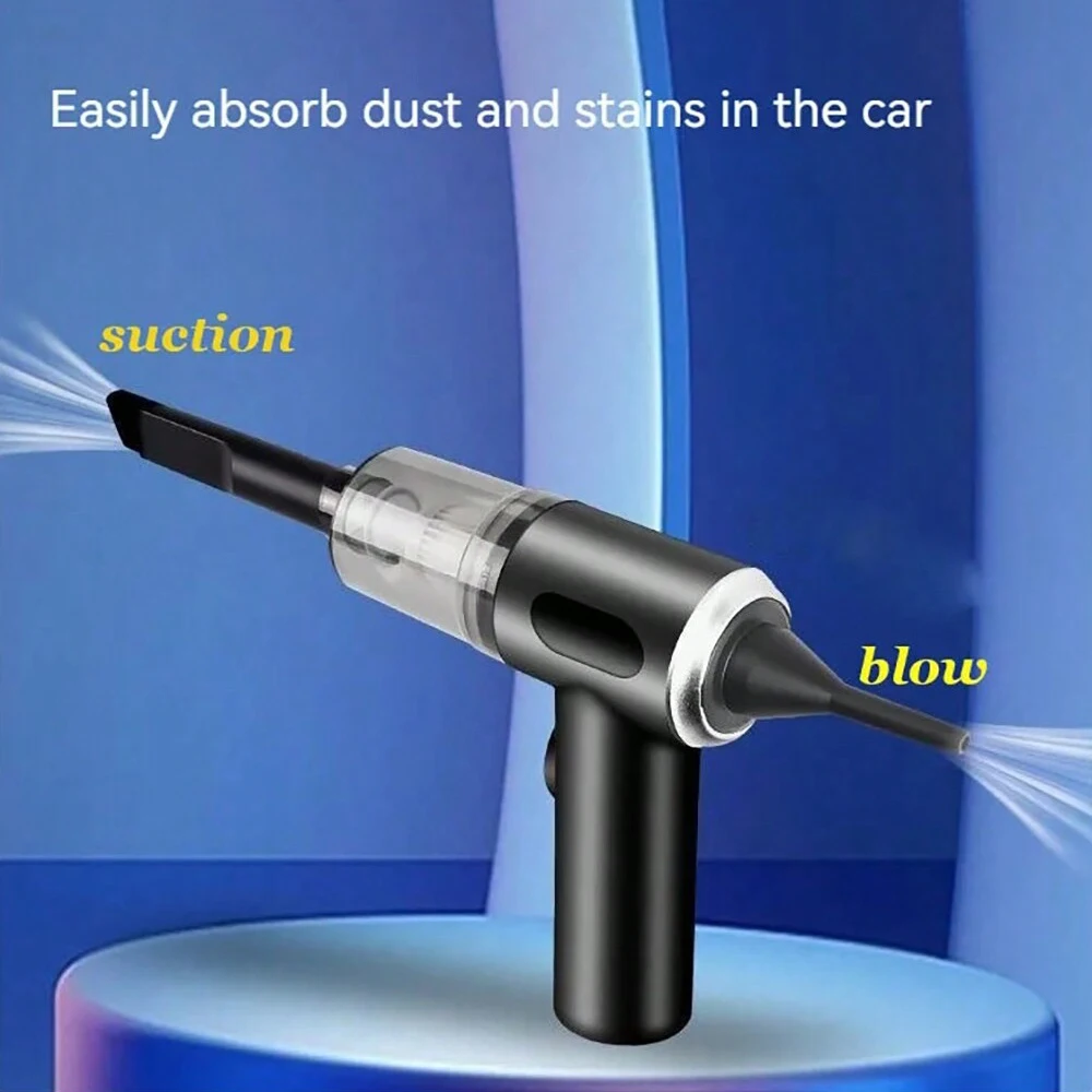 3 In 1 Integrated Suction And Blowing Vacuum Combination Vacuum Cleaner USB Charging Small Car Household Vacuum Cleaner thumbnail 3