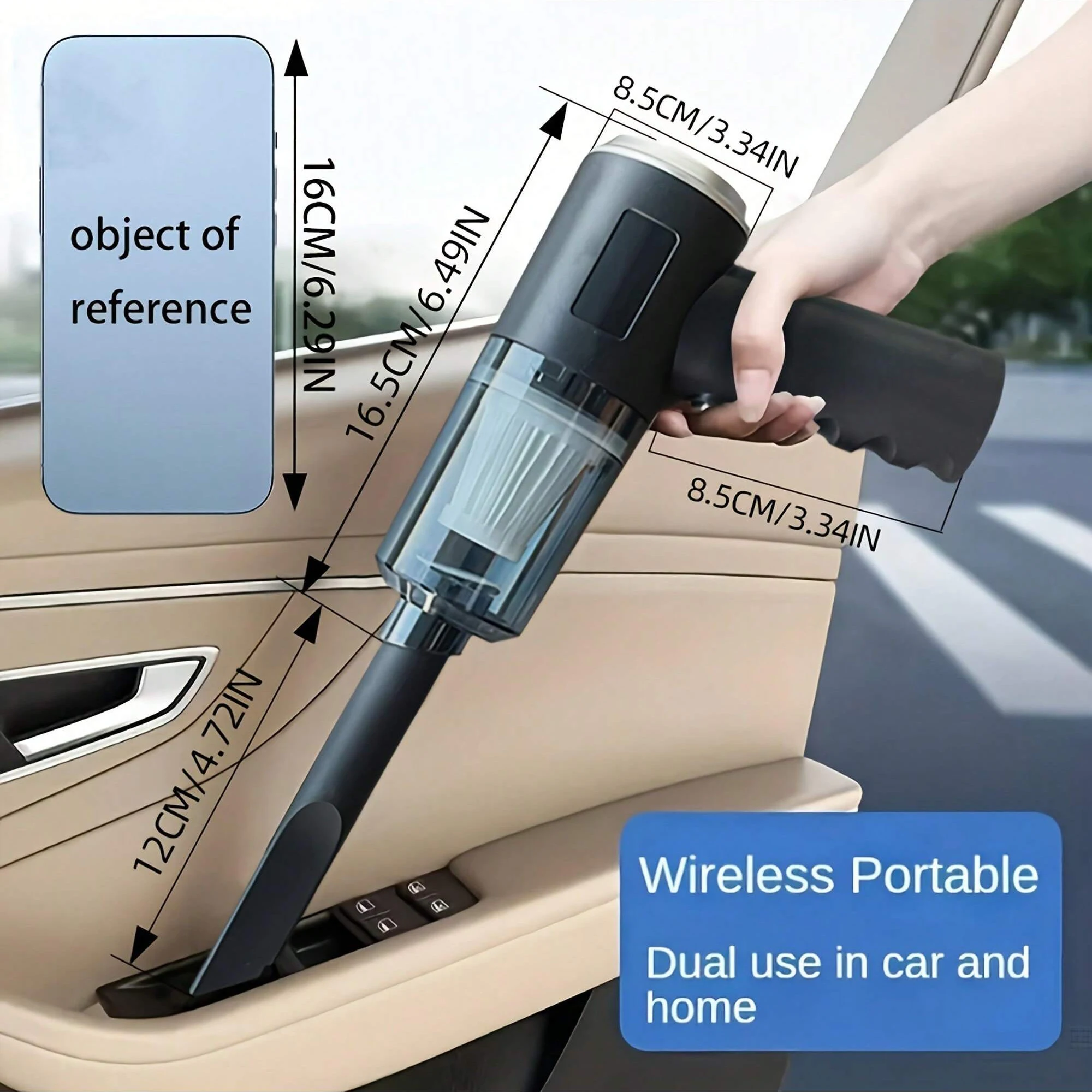 3 In 1 Integrated Suction And Blowing Vacuum Combination Vacuum Cleaner USB Charging Small Car Household Vacuum Cleaner thumbnail 5