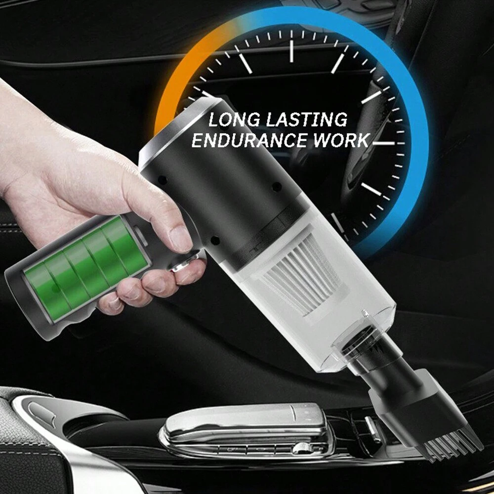 3 In 1 Integrated Suction And Blowing Vacuum Combination Vacuum Cleaner USB Charging Small Car Household Vacuum Cleaner thumbnail 4