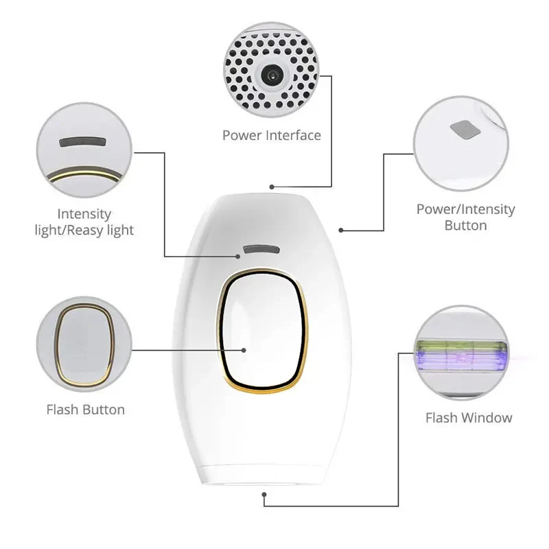 HOMEFISH Body Bikini IPL 500,000 Flash Depilator Pulses Permanent Laser Epilator Painless For Women Hair Removal Home Use thumbnail 3