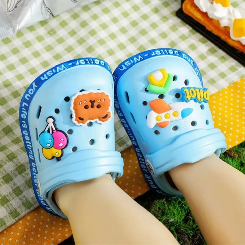 Summer Sandals For Girls Kids Baby Boys Girls Cartoon Baby Sandals Flat Heel Solid Soft Cartoon Slippers Children's Garden Shoes thumbnail 6