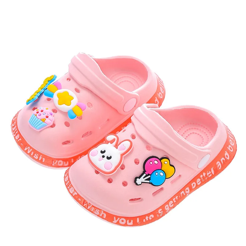 Summer Sandals For Girls Kids Baby Boys Girls Cartoon Baby Sandals Flat Heel Solid Soft Cartoon Slippers Children's Garden Shoes thumbnail 5