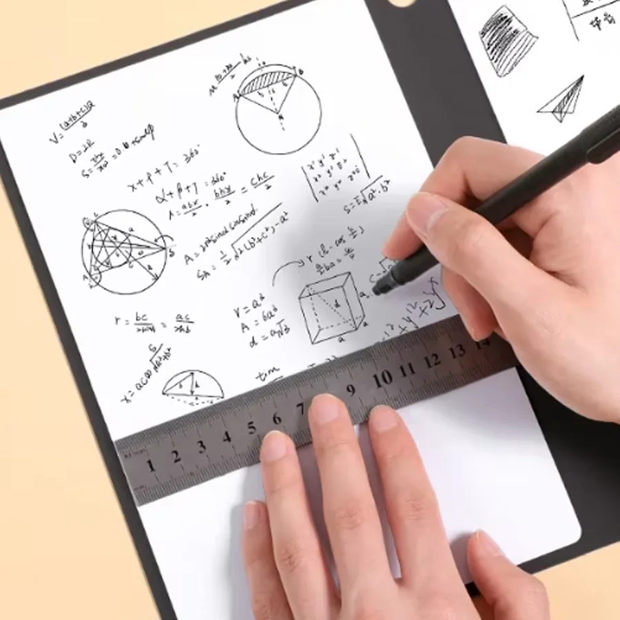 A5 Reusable Whiteboard Notebook Set With Whiteboard Pen Erasing Cloth Leather Memo Pad Weekly Planner Portable Stylish Office thumbnail 3