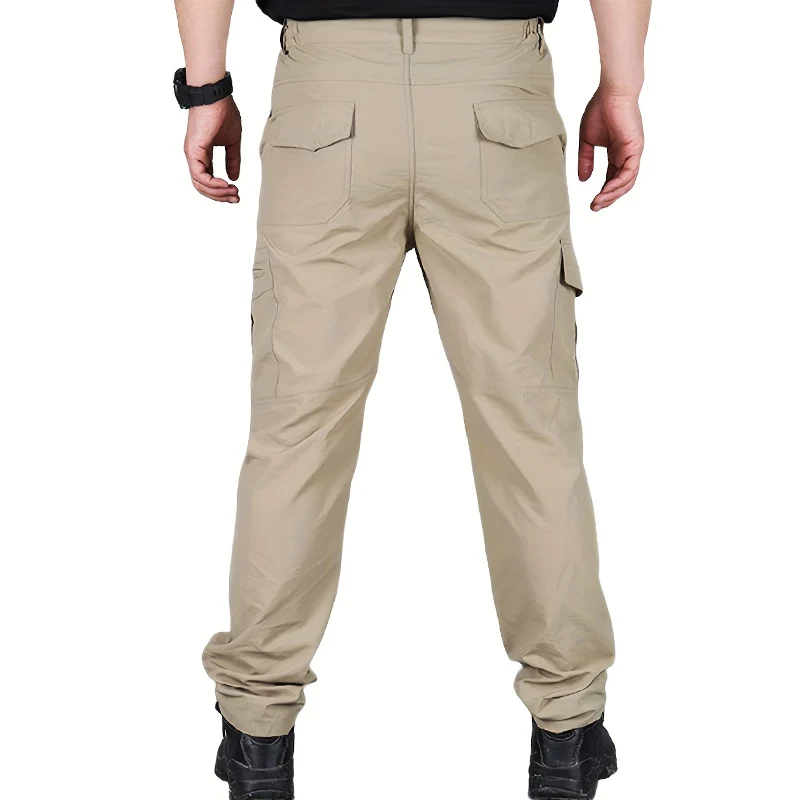 Casual Men Pants Summer Multiple Pockets Cargo Pants Quick Dry Thin Trousers Outdoor Hiking Workout Breathable Long Pant New thumbnail 2
