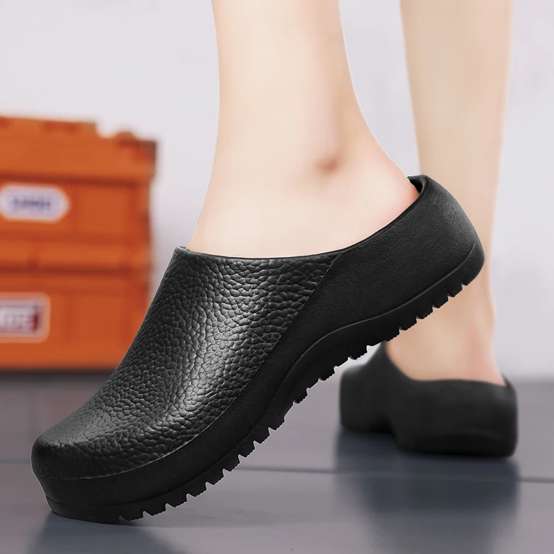 Men Slippers Couples Garden Clog Women Water Proof Chef Shoe Comfortable Sandal Slippers For Pet Workers Outdoor Fishing Shoes thumbnail 5