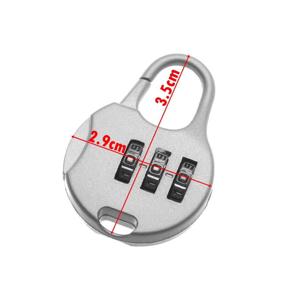 Metal Mini 3 Digit Dial Password Lock Combination Code Padlock Travel Suitcase Diary Protector Security Tool Locker Case Supply thumbnail 6