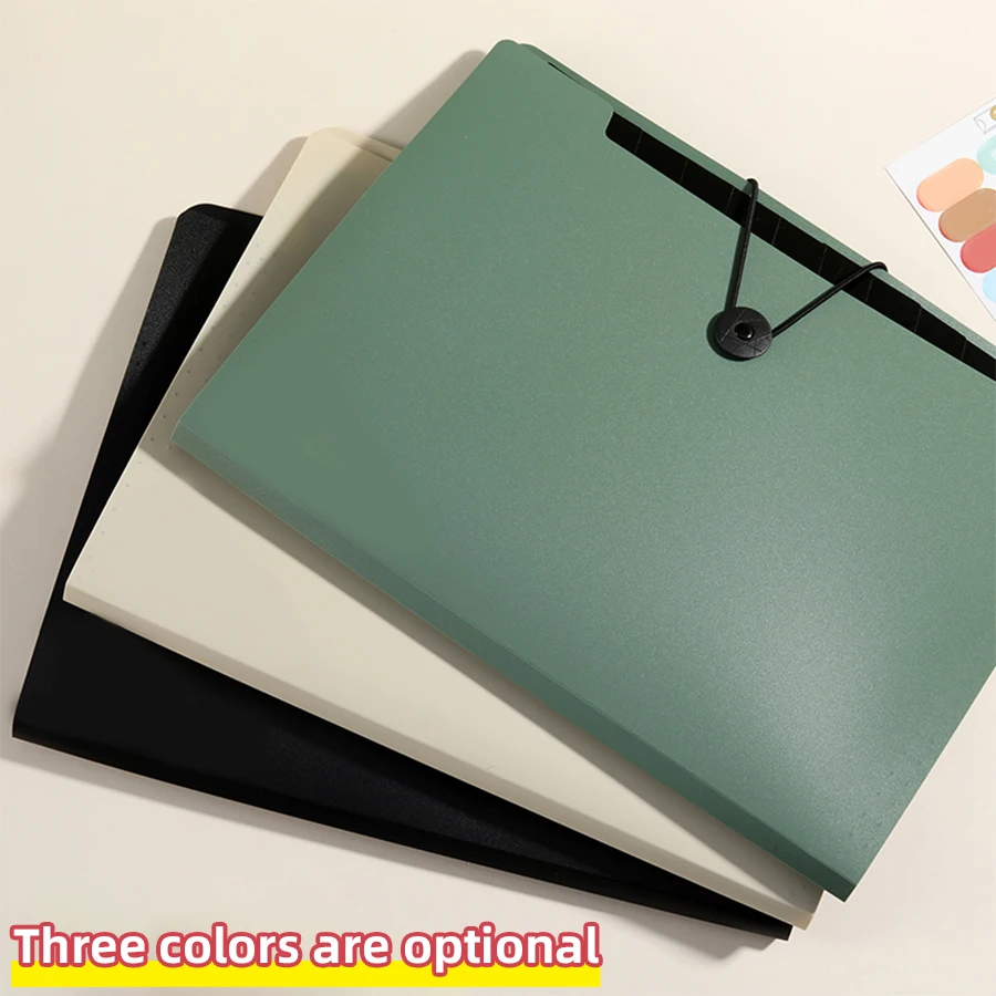 Three Colors Horizontal A4 Folder Students Office Business Trip Multi-layer Large Capacity 5/8/13 Layers Storage Organ Bag thumbnail 4