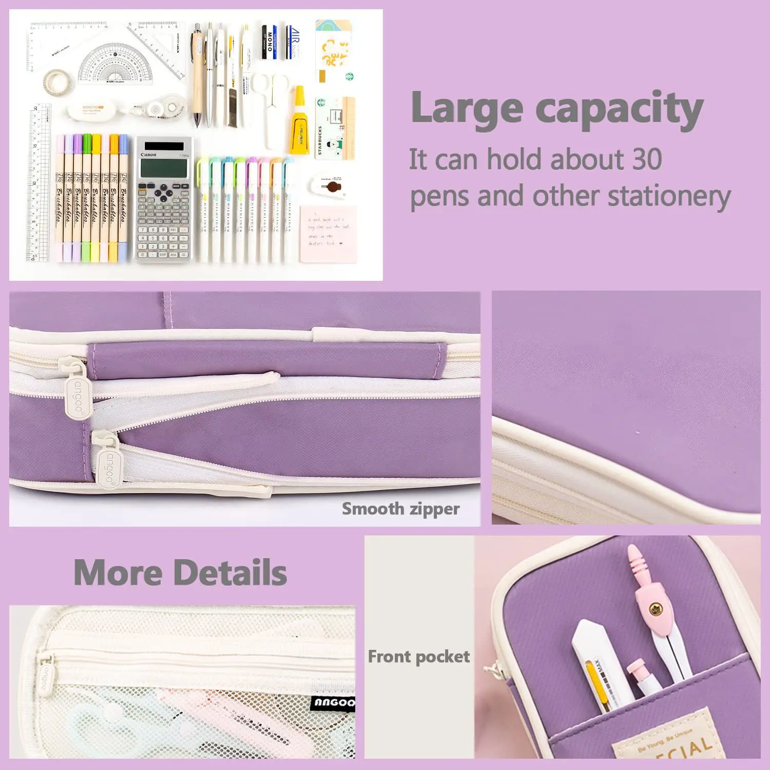 Kawaii Pencil Cases Large Capacity Pencil Bag Pouch Holder Box for Girls Office Students Organizer School Stationery Supplies thumbnail 4