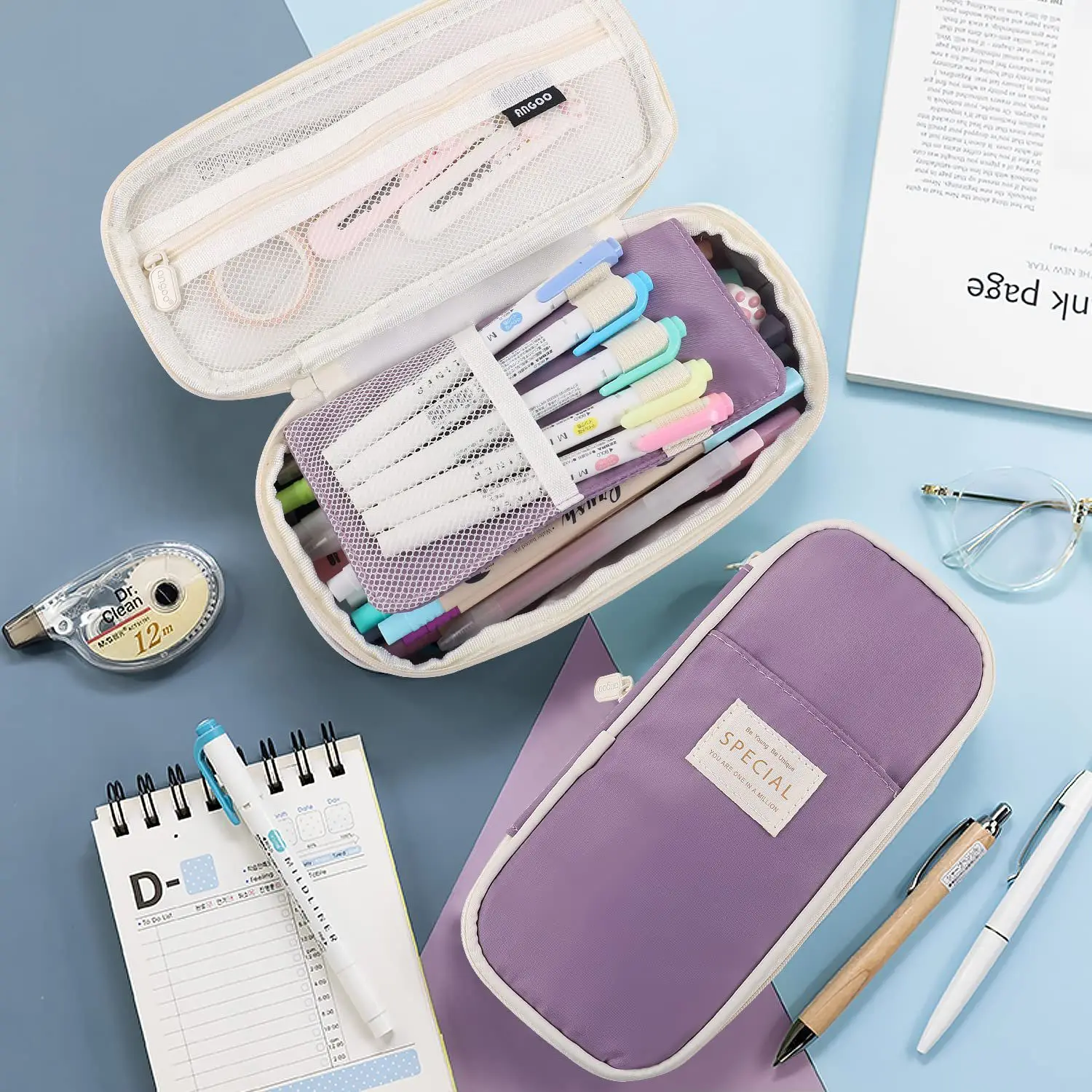 Kawaii Pencil Cases Large Capacity Pencil Bag Pouch Holder Box for Girls Office Students Organizer School Stationery Supplies thumbnail 5