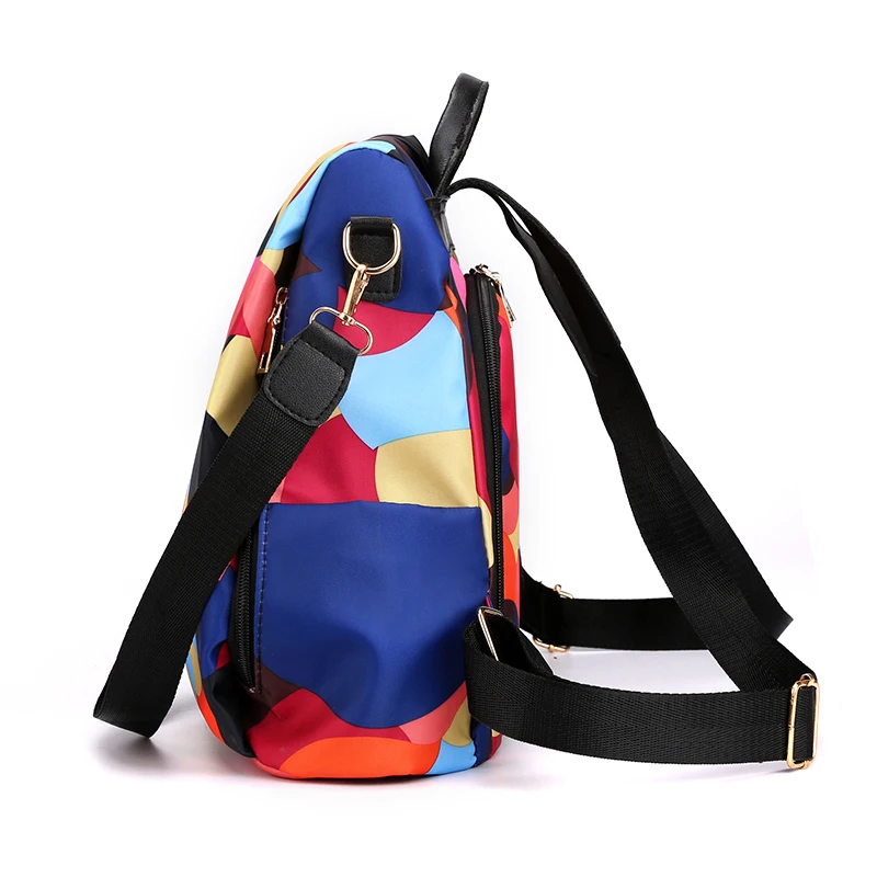 Women's Colorful Anti-Theft Backpack Casual Waterproof Oxford Daily Travel Backpacks for Women Multifunctional Preppy School Bag thumbnail 4