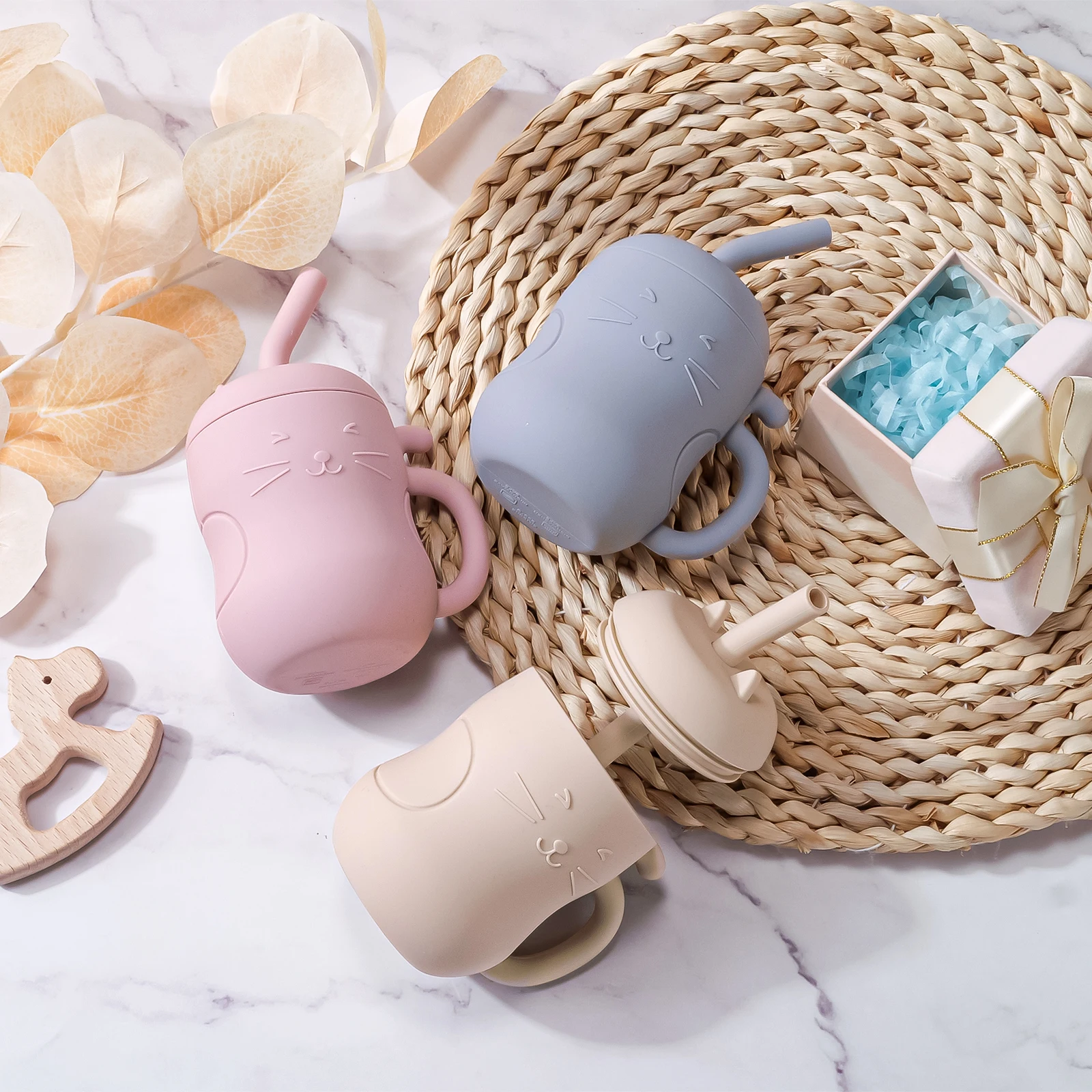 1pcs Baby Silicone Straw Cup Portable Storage Snack Container Feeding Cup Kids Leakproof Learning Drink Cup thumbnail 3