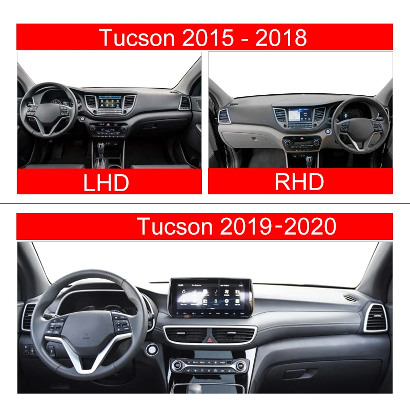 For Hyundai Tucson TL 2015 2016 2017 2018 2019 2020 Car Dashboard Avoid Light Pad Instrument Platform Cover Carpets Accessories thumbnail 4