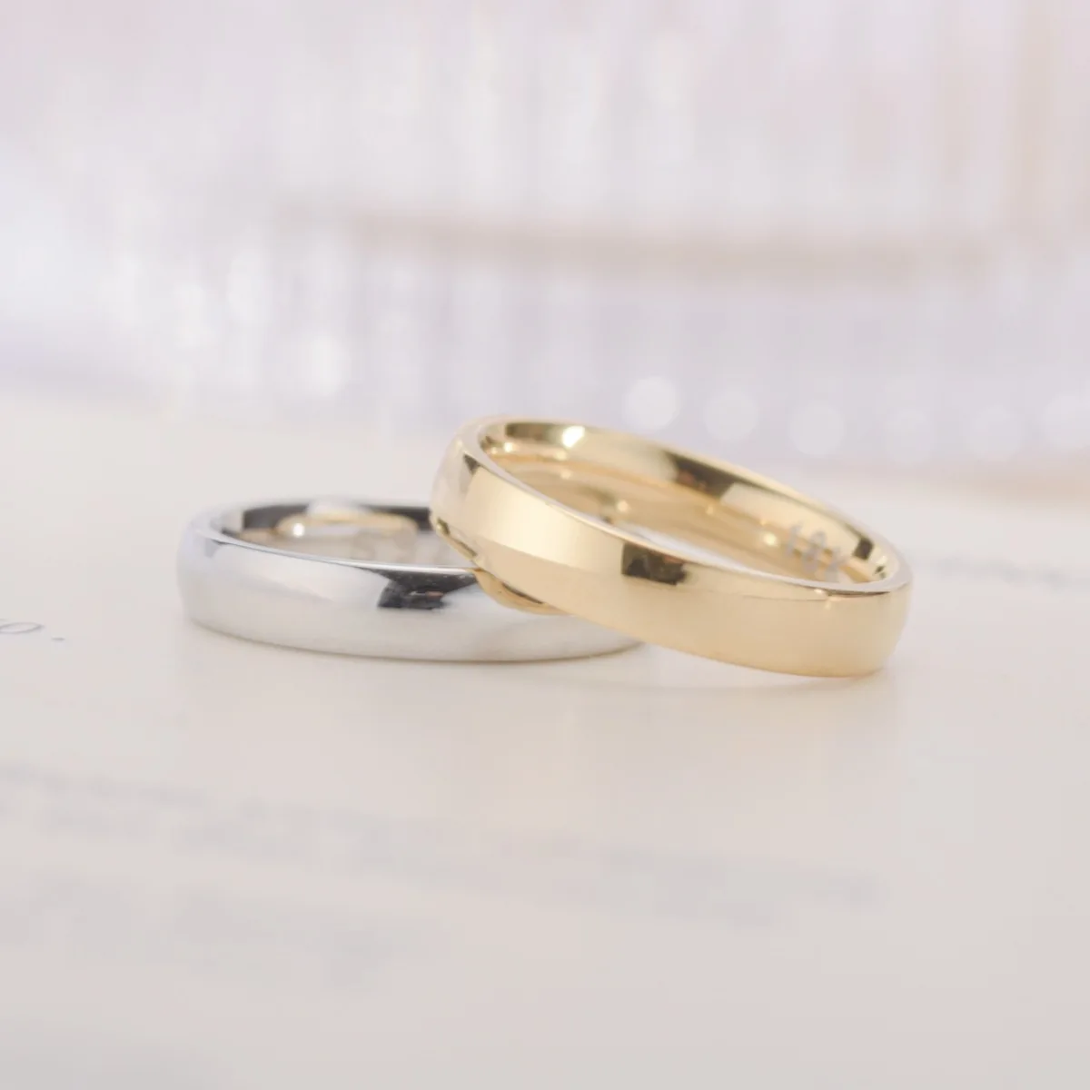 Gold Plated Ring Colour Fashion Women's Simple Couple's Wedding Ring Engagement Jewellery Gift thumbnail 4