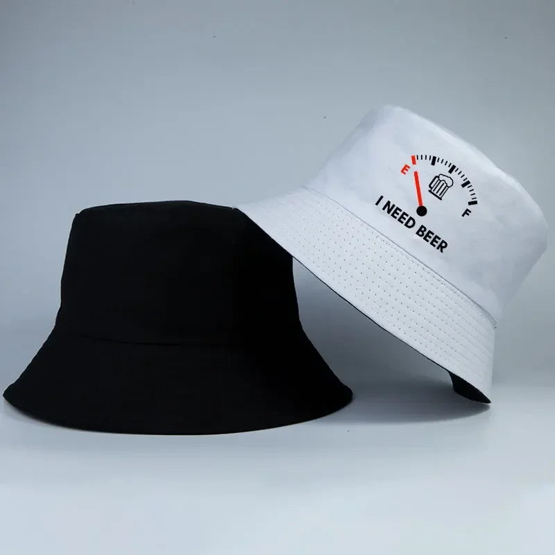 I Need Beer Reversible Bucket Hat Woman Man Outdoor Sun Beach Summer Panama Hats Girl Boy Sport Casual Fisherman Caps Visor Caps thumbnail 4