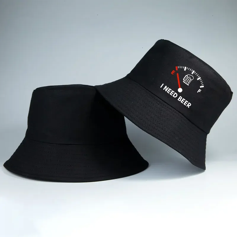 I Need Beer Reversible Bucket Hat Woman Man Outdoor Sun Beach Summer Panama Hats Girl Boy Sport Casual Fisherman Caps Visor Caps thumbnail 3