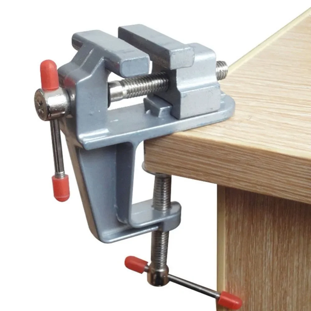 PHYHOO Aluminum Mini Table Clamp Small Bench Vice Jeweler Hobby Clamps DIY Mold Craft Repair Tool Portable Work Bench Screw Vise thumbnail 4