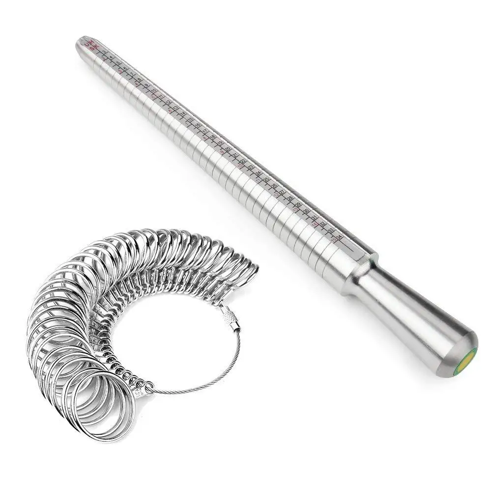 NIUPIKA HK/US/JP/UK/EU Aluminum Ring Rod Metal Ring Ring Multi-size Specification Size Measurement Screening Jewelry DIY Tool thumbnail 2