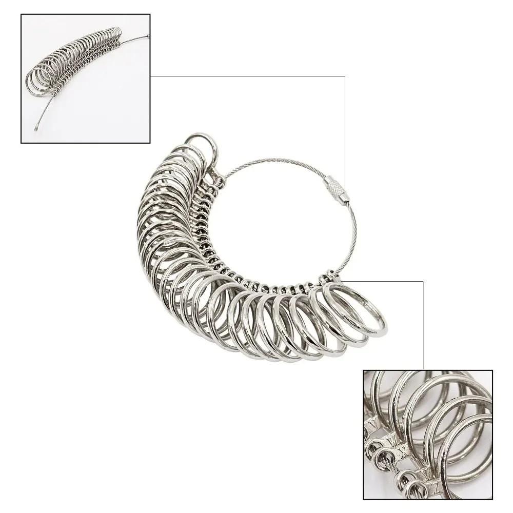 NIUPIKA HK/US/JP/UK/EU Aluminum Ring Rod Metal Ring Ring Multi-size Specification Size Measurement Screening Jewelry DIY Tool thumbnail 4