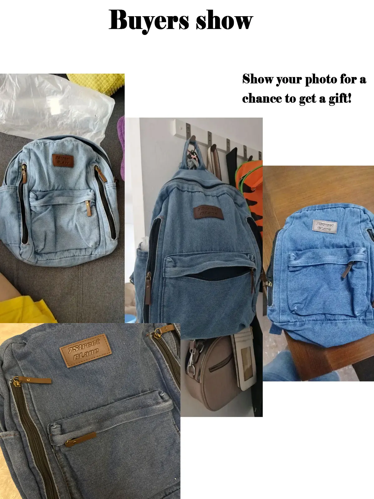 Denim Fashion Backpacks for School Trend Student Jeans Bag Multi Pockets Large Capacity Rucksack Mochila De Escola Feminina 2023 thumbnail 6