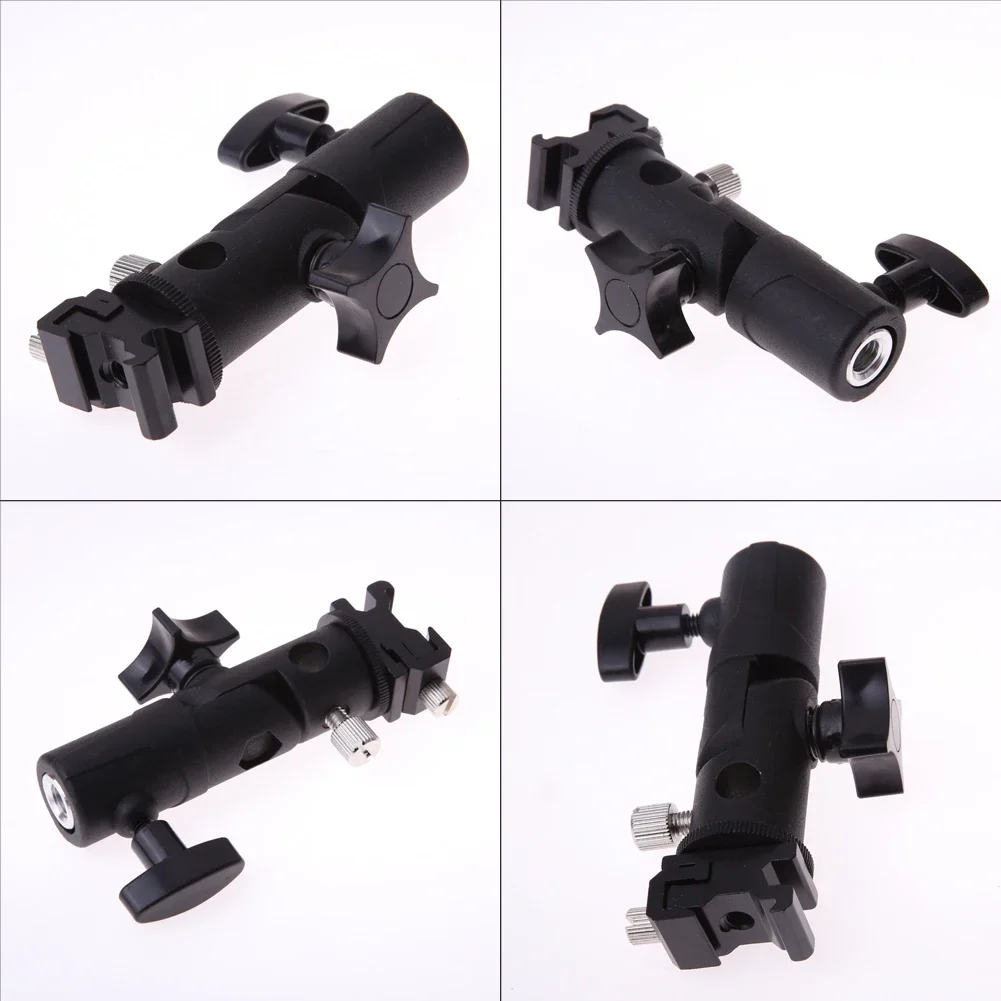Hot Shoe Speedlite Umbrella Holder Light Stand E Type Hot-Shoe Flash Holder Adapter 180-degree Angle Adjustment thumbnail 4