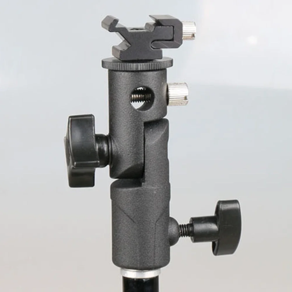Hot Shoe Speedlite Umbrella Holder Light Stand E Type Hot-Shoe Flash Holder Adapter 180-degree Angle Adjustment thumbnail 3