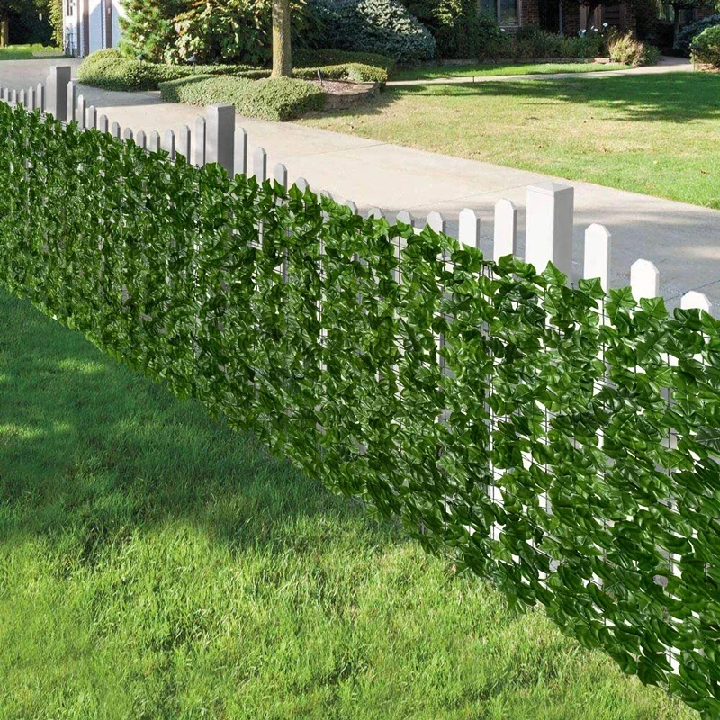 50×500cm Leaf Fence Ivy Privacy Screen Balcony Privacy Garden Leaves Fence Artificial Hedge Apple Leaf Outdoor Fence Decoration thumbnail 3