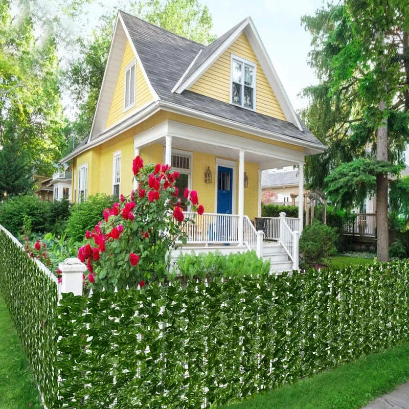 50×500cm Leaf Fence Ivy Privacy Screen Balcony Privacy Garden Leaves Fence Artificial Hedge Apple Leaf Outdoor Fence Decoration thumbnail 5