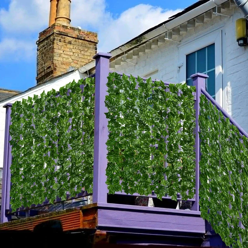 50×500cm Leaf Fence Ivy Privacy Screen Balcony Privacy Garden Leaves Fence Artificial Hedge Apple Leaf Outdoor Fence Decoration thumbnail 4