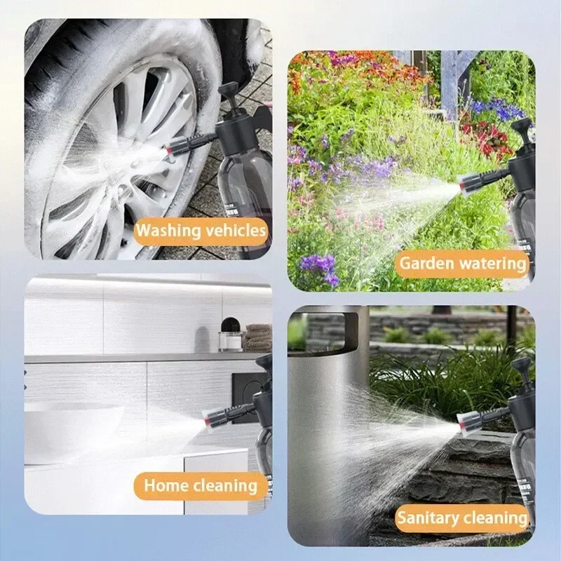 2L Hand Pump Foam Sprayer Snow Foam Gun Nozzle With Pressure Relief Valve Car Wash Spray Bottle Window Cleaning Tools thumbnail 6