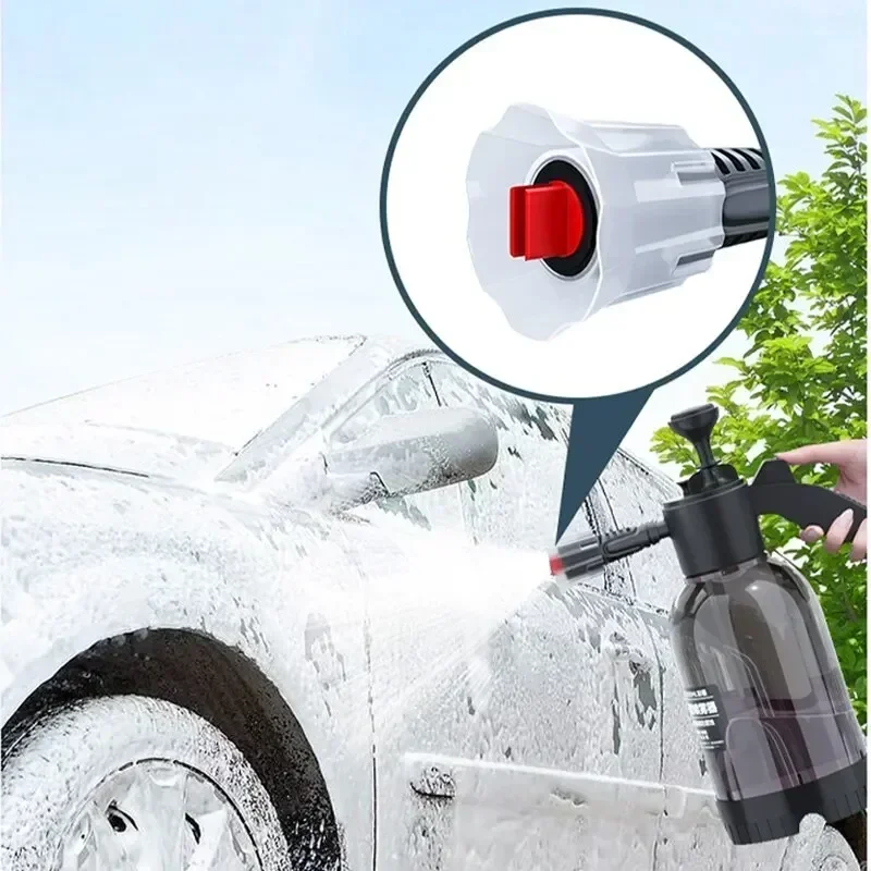 2L Hand Pump Foam Sprayer Snow Foam Gun Nozzle With Pressure Relief Valve Car Wash Spray Bottle Window Cleaning Tools thumbnail 5