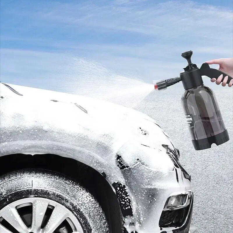 2L Hand Pump Foam Sprayer Snow Foam Gun Nozzle With Pressure Relief Valve Car Wash Spray Bottle Window Cleaning Tools thumbnail 4