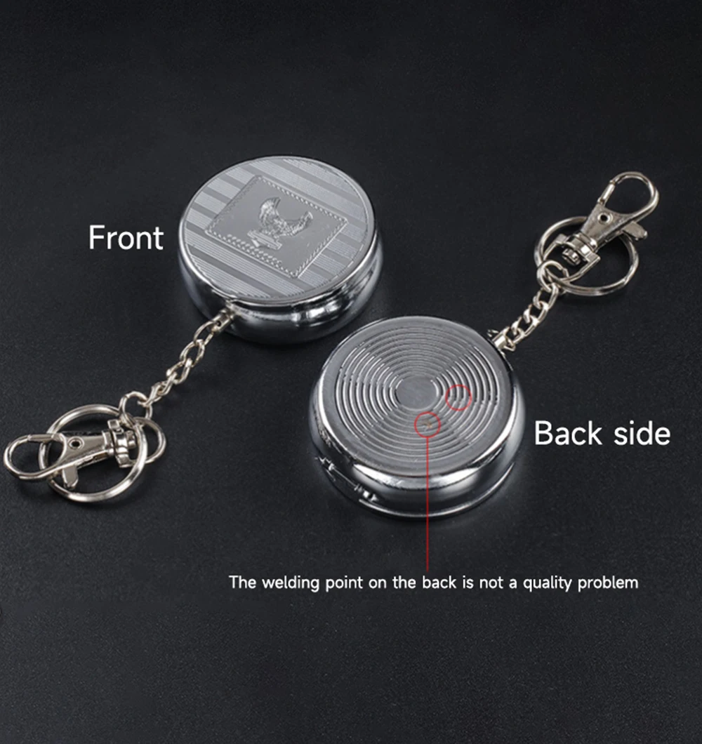 Creative Mini Portable Ashtray with Keychain Cigarette Rack Travel Outdoor Car Ash Storage Box Smoking Accessories thumbnail 3