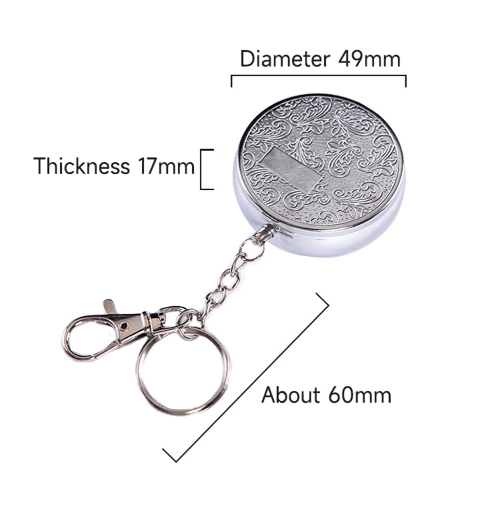 Creative Mini Portable Ashtray with Keychain Cigarette Rack Travel Outdoor Car Ash Storage Box Smoking Accessories thumbnail 2