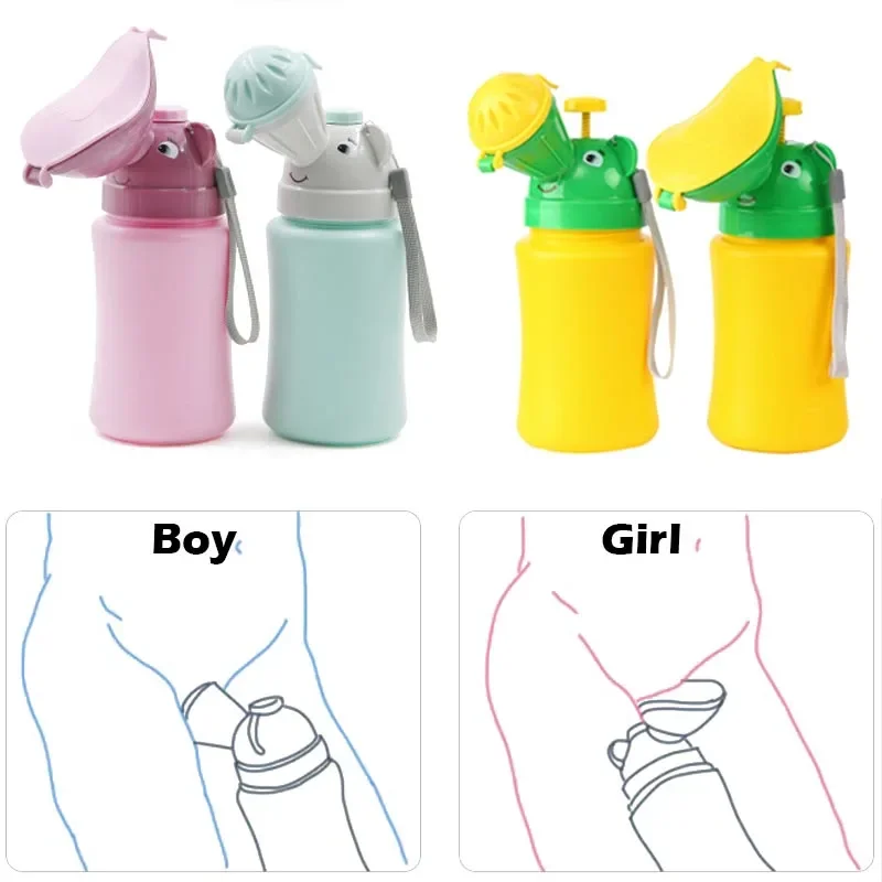 Toilet Pee Bottle  Emergency Portable Kids Urinal Outdoor Car Travel Shrinkable 600/750ml Anti-leakage Boy Girl Training Potty thumbnail 2