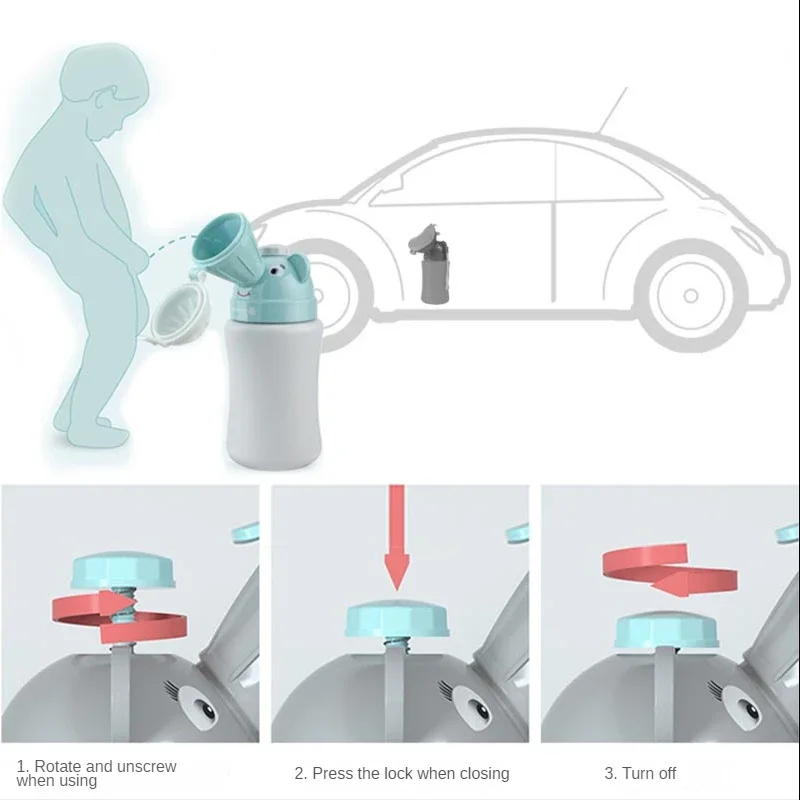 Toilet Pee Bottle  Emergency Portable Kids Urinal Outdoor Car Travel Shrinkable 600/750ml Anti-leakage Boy Girl Training Potty thumbnail 5