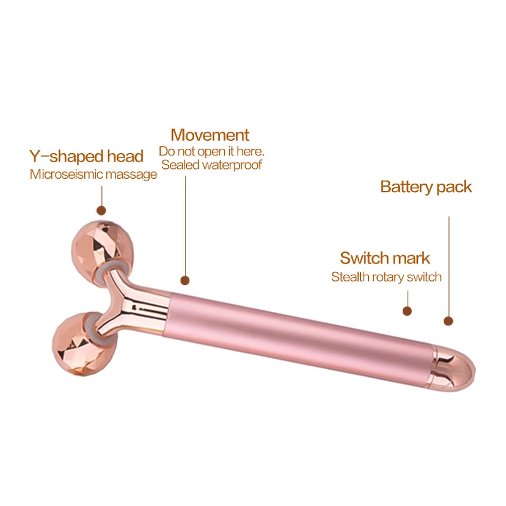 Electric Massage Roller Vibrator Metal Massager for Face Anti-Wrinkle Eye Facial Lifting Vibrate Roller Beauty Health Skin Care thumbnail 5