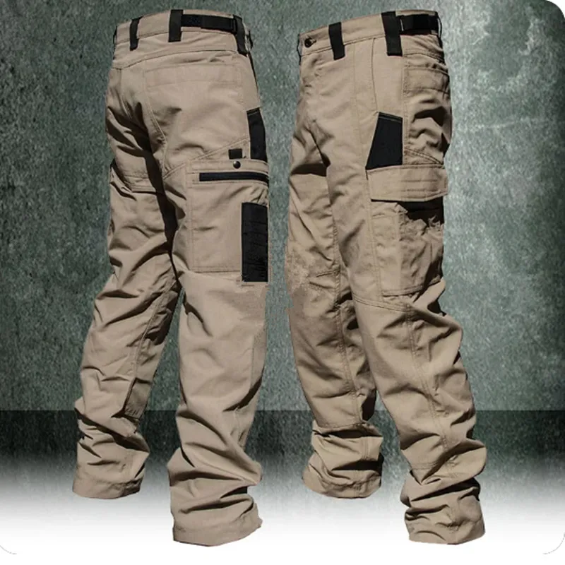 Wear Resistant Work Pant Man Multi-pocket Straight Cargo Trousers Outdoor Jogging Tactical Pants Spring Autumn Casual Trousers thumbnail 4