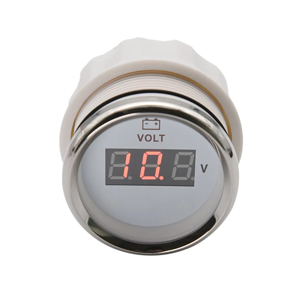 52MM Voltmeter Digita Volt Meter Gauge 8-32 Volts Car Voltage Gauges With Red Backlight Universal for Boat Marine 12V 24V thumbnail 6