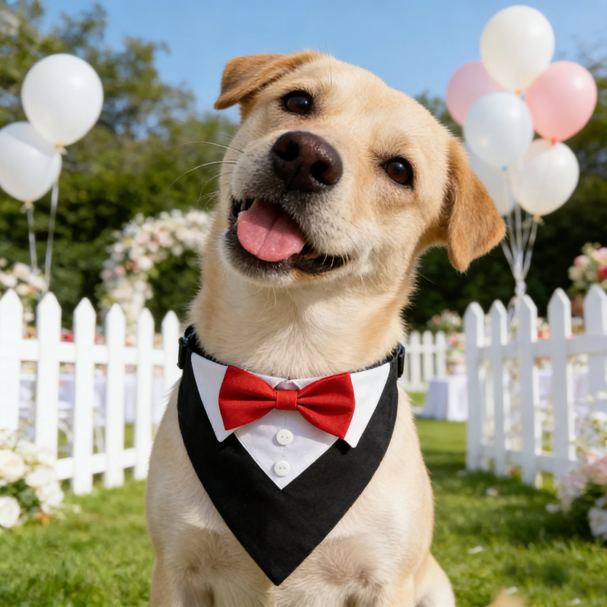 Sucado Bow Tie Dog Collar Tuxedo Bandana Adjustable Formal Puppy Triangle Neck Wear for Wedding Birthday Dress-up Cosplay Party thumbnail 6